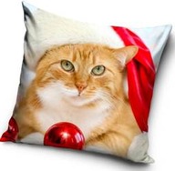 VIANOČNÝ VANKÚŠ VIANOČNÁ MAČKA CAT JASIEK vložka VIANOČNÝ VANKÚŠ VIANOČNÁ MAČKA CAT JASIEK vložka