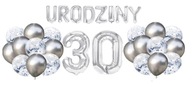 Sada balónov k 30. narodeninám, strieborné balóny Nápis Dekorácie k 30. narodeninám Sada balónov k 30. narodeninám, strieborné balóny Nápis Dekorácie k 30. narodeninám
