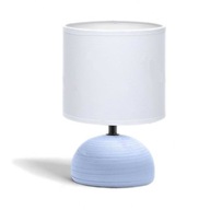 Keramická stolná lampa, biela a modrá