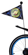 Cyklistická vlajka CHORĄGIEWKA so sťažňom - ​​DINO Modrá