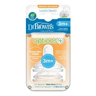Dr Browns OPTIONS PLUS cumlík široký 3m+ úroveň 2 Dr Browns OPTIONS PLUS cumlík široký 3m+ úroveň 2