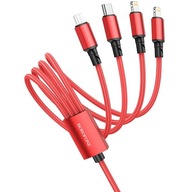 Kábel BX72 4 v 1 2 x iPhone micro USB Type-C Type-C Kábel BX72 4 v 1 2 x iPhone micro USB Type-C Type-C