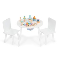 Stôl + 2 detské stoličky, set Ecotoys