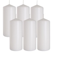6x SADA SVIEČOK BIELY SVIEČKOVÝ VALEC BISPOL 15cm 6x SADA SVIEČOK BIELY SVIEČKOVÝ VALEC BISPOL 15cm