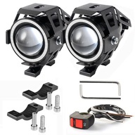 Motocyklové halogény RING LED žiarovky reflektory stroboskop U7 12-80V 3000LM Motocyklové halogény RING LED žiarovky reflektory stroboskop U7 12-80V 3000LM