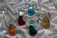 Tiffany vitrážových anjelikov SET 5 ks. farby