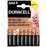 Batéria Duracell Basic Extra Life LR03/AAA alkalické batérie - 8 ks. Batéria Duracell Basic Extra Life LR03/AAA alkalické batérie - 8 ks.
