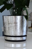 DEKOR kvetináč priemer 16 cm, farba starostrieborná DEKOR kvetináč priemer 16 cm, farba starostrieborná