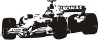 Nálepka na stenu Kubica F1 Sauber BMW Nálepka na stenu Kubica F1 Sauber BMW