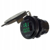 VSTAVANÁ NABÍJAČKA DO AUTO 12V-24V USB QC3.0 voltmeter VSTAVANÁ NABÍJAČKA DO AUTO 12V-24V USB QC3.0 voltmeter