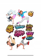 Vytlačiť CUKROVÁ hmota na tortu DANCE HIP HOP Vytlačiť CUKROVÁ hmota na tortu DANCE HIP HOP