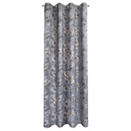Záves 140x250 Gloria oceľ, zlaté zamatové listy Záves 140x250 Gloria oceľ, zlaté zamatové listy