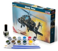 AH-64A Peten Apache 1:72 + látky, 2 štetce, lepidlo AH-64A Peten Apache 1:72 + látky, 2 štetce, lepidlo