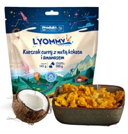 Lyommy mrazom sušené jedlo Kuracie kari s nádychom kokosu a ananásu 500g Lyommy mrazom sušené jedlo Kuracie kari s nádychom kokosu a ananásu 500g