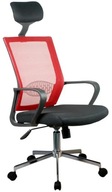 Červená kancelárska stolička na kolieskach