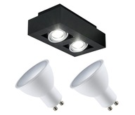 STROPNÉ SVIETIDLO PRIDRŽOVANÉ, ČIERNA +2 LED GU10 STROPNÉ SVIETIDLO PRIDRŽOVANÉ, ČIERNA +2 LED GU10
