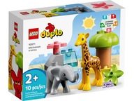 Prvé kocky LEGO Duplo Divoké zvieratá Afriky pre 2-ročné deti, darček 2+