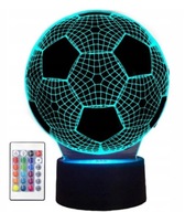 NOČNÁ LAMPA 3D LED FUTBALOVÁ FUTBALOVÁ LAMPA 16 FAREB + DIAĽK. NOČNÁ LAMPA 3D LED FUTBALOVÁ FUTBALOVÁ LAMPA 16 FAREB + DIAĽK.