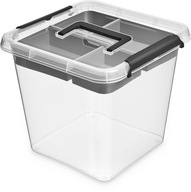 Plastový organizér box s krytom, 13 litrov