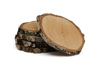 Plátky dreva, hrubá kôra s priemerom Hrúbka 12-15 cm 1 cm
