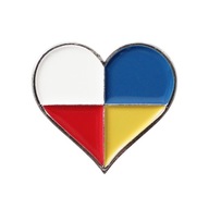 Poľsko Ukrajina srdce kolíky pin odznak pin