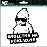 Nálepka WIOLETKA DO AUTA AUTO 18x14 farba Nálepka WIOLETKA DO AUTA AUTO 18x14 farba