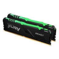 Pamäť Kingston DDR4 FURY Beast RGB 32GB 2*16GB 3600 CL18