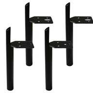 Sada 4 nábytkových nôh NM025 čierna V-18cm Sada 4 nábytkových nôh NM025 čierna V-18cm
