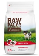 VetExpert Raw Paleo Mini Veľkosť Puppy HOVÄDZIE 2,5 kg