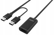 Aktívny USB repeater predlžovací kábel 10m Unitek Y-278