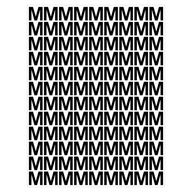 Samolepiace písmená "M" - 108 znakov - 4cm Samolepiace písmená "M" - 108 znakov - 4cm