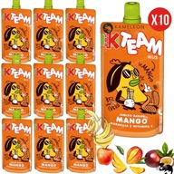KUBUŚ TEAM FRUIT MOUSE bez cukru JABLKO BANÁN MANGO MUČENKA + vitamín C 100g x10 KUBUŚ TEAM FRUIT MOUSE bez cukru JABLKO BANÁN MANGO MUČENKA + vitamín C 100g x10