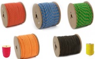 Polypropylénové lano 6mm žltá pletená šnúra 50m Polypropylénové lano 6mm žltá pletená šnúra 50m