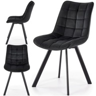Moderná čalúnená stolička 233C Black Velvet