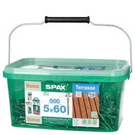 SPAX terasové skrutky 5x60 500ks A2 bonus SPAX terasové skrutky 5x60 500ks A2 bonus