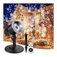 Vianočný projektor snehové vločky s časovačom na diaľkové ovládanie