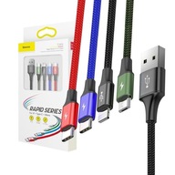 Kábel Baseus USB Lightning Micro Type-C 3,5A 1,2m