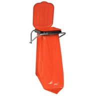 Nástenný držiak na odpadky červený - 120L
