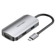 VENTION HUB Type-C 4v1 HDMI VGA PD 100W USB3.0