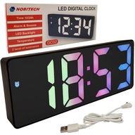 ELEKTRONICKÉ LED HODINY, FAREBNÝ STOJACÍ BUDÍK ELEKTRONICKÉ LED HODINY, FAREBNÝ STOJACÍ BUDÍK