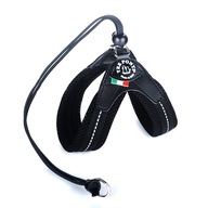 POstroj pre mini psíka 25-35cm Yorkská čivava TRE PONTI čierna PRIEDUŠNÁ POstroj pre mini psíka 25-35cm Yorkská čivava TRE PONTI čierna PRIEDUŠNÁ