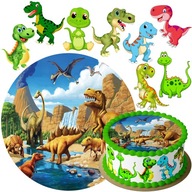 SADA TORTOVÝCH TORT DINOSAUROV + POSTAVIČKY 8 ks SADA TORTOVÝCH TORT DINOSAUROV + POSTAVIČKY 8 ks
