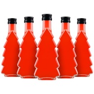 20x SET Sklenené fľaše VIANOČNÝ STROMČEK 250ml na likérové ​​tinktúry darček VIANOCE