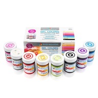 Sada 8 ks potravinárskych gélových potravinárskych farieb 8x35g Sada 8 ks potravinárskych gélových potravinárskych farieb 8x35g
