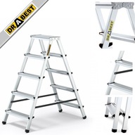 5-stupňový hliníkový rebrík pre domáce použitie, 125 kg