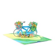 3D narodeninové blahoželanie k vyskakovaciemu bicyklu