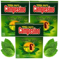 Yerba Mate CAMPESINO MENTA y BOLDO STRONG 3x 0,5 kg