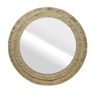 Boho okrúhle závesné zrkadlo s okrajom 70 cm