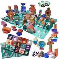 Drevené bloky vzdelávacie autíčka puzzle 181 dielikov. Drevené bloky vzdelávacie autíčka puzzle 181 dielikov.