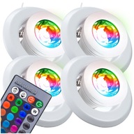 4x HALOGÉNOVÁ LAMPA RGB LED ŽIAROVKA + DIAĽKOVÉ OVLÁDANIE 4x HALOGÉNOVÁ LAMPA RGB LED ŽIAROVKA + DIAĽKOVÉ OVLÁDANIE